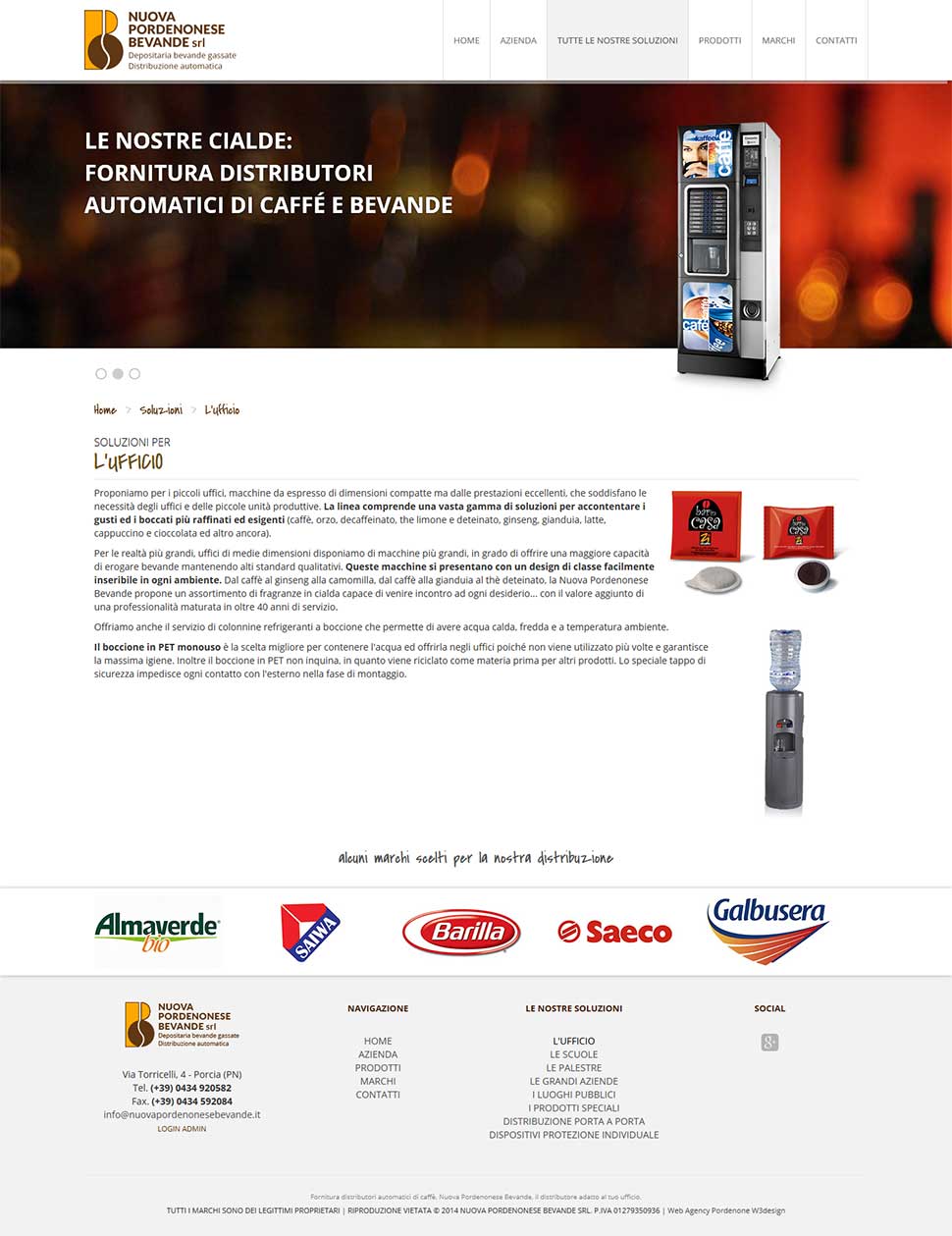 Noleggio e vendita distributori automatici a Pordenone.