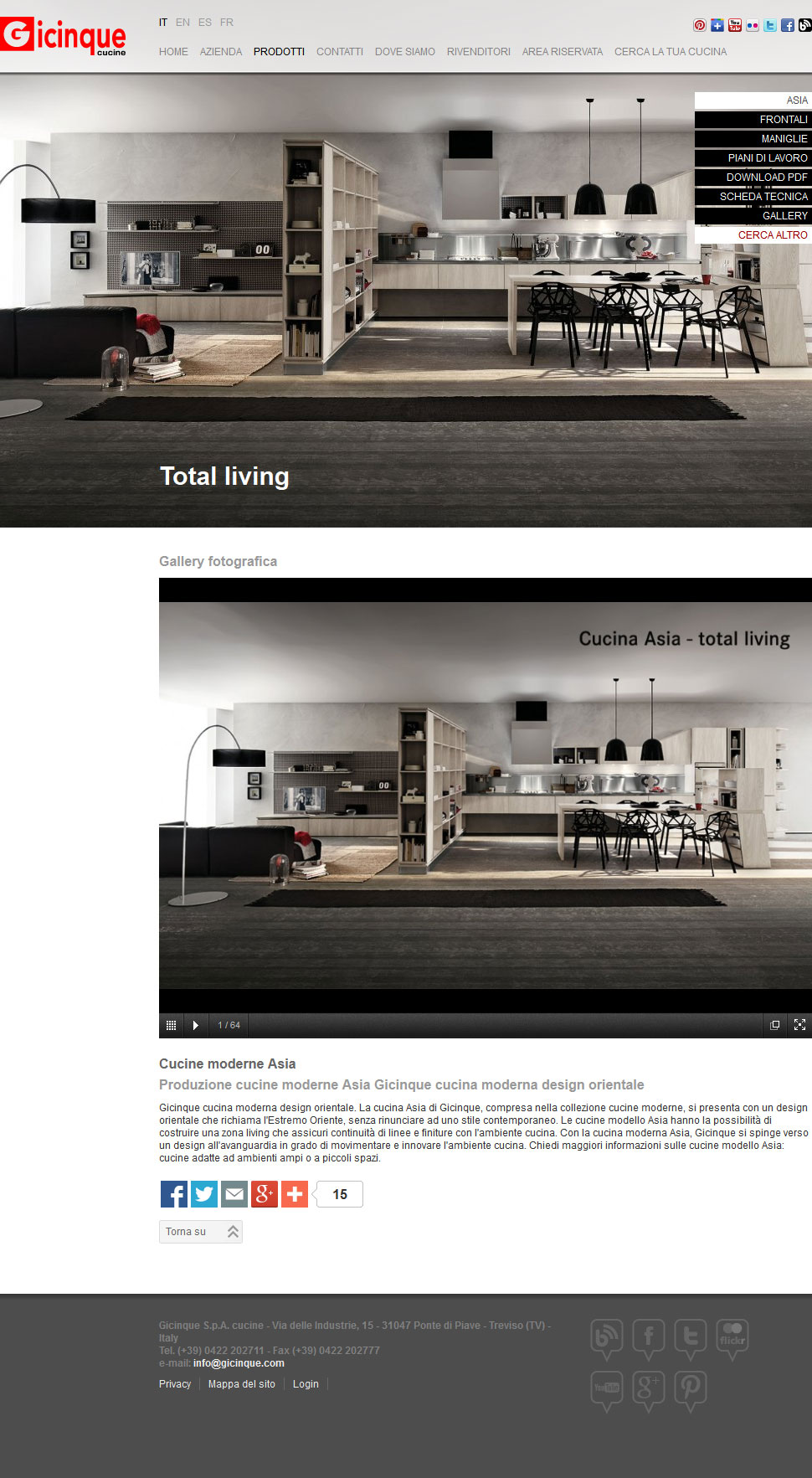 cucine moderne modello Asia, dal design orientale