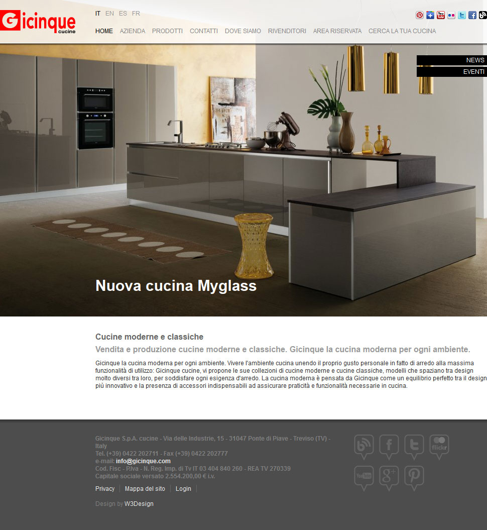 Gicinque cucine produzione e vendita cucine moderne cucine classiche Produttori cucine treviso